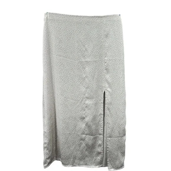 Abercrombie & Fitch midi skirt with high split in animal print Size Small - Picture 2 of 4